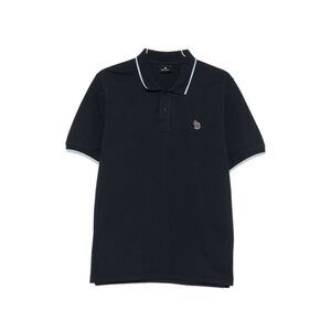 Ps Paul Smith Men Zebra Logo Cotton Polo Shirt